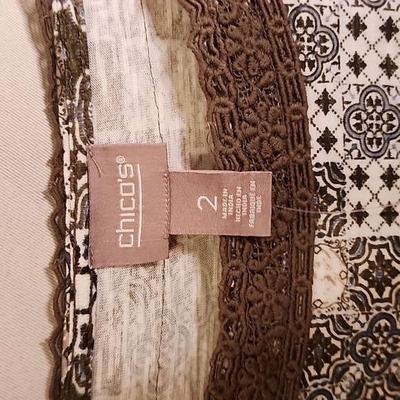 Chico Lace Dolman Top knit Grape Leaf  sz2 (lg) - Picture 3 of 5